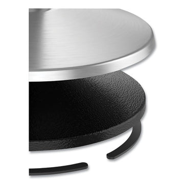 Tatco Adjusta-tape Crowd Control Stanchion Base Only, Polished Aluminum, 14" Diameter, Silver, 2-box freeshipping - TVN Wholesale